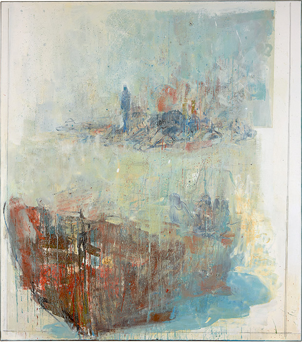 Cesare Lucchini, Quel che rimane – Lampedusa, 2010 Was bleibt – Lampedusa , Öl auf Leinwand. Besitz des Künstlers 
